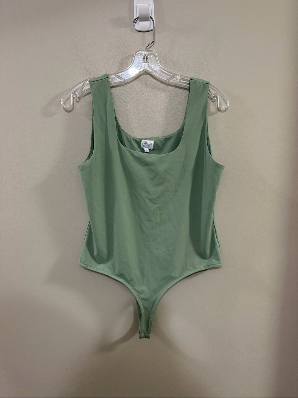 NWT Blue Rain Sage Green Scoop Neck Sleeveless Bodysuit. Size Xl